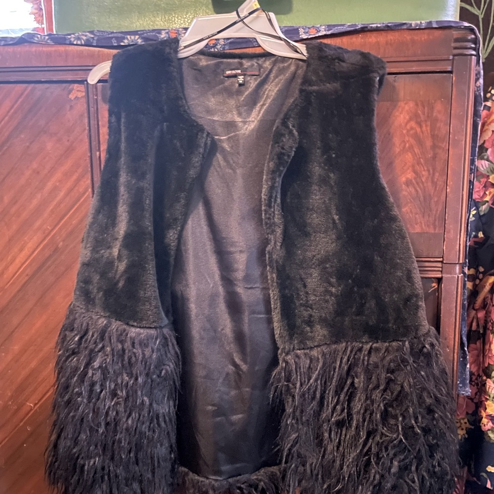 Love culture faux fur vest! Super hippie goth! Like new!